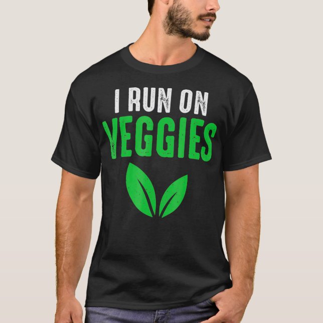 Camiseta Vegetal Executando Cotação Motivacional Veggie (Frente)