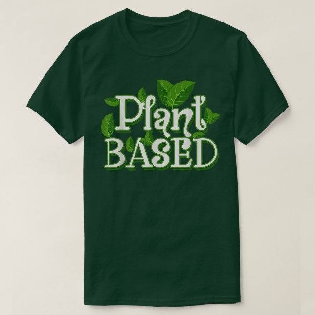 Camiseta Vegetal vegetariano e vegetariano com base em plan (Frente do Design)