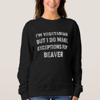 Camiseta Vegetarian But Will Make Exceptions for Beaver