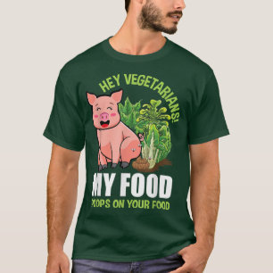 Camiseta Vegetariana Engraçada Dizendo Vegan