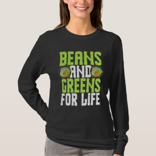 Camiseta Vegetariana Feijão E Verdes Vida Vegetal