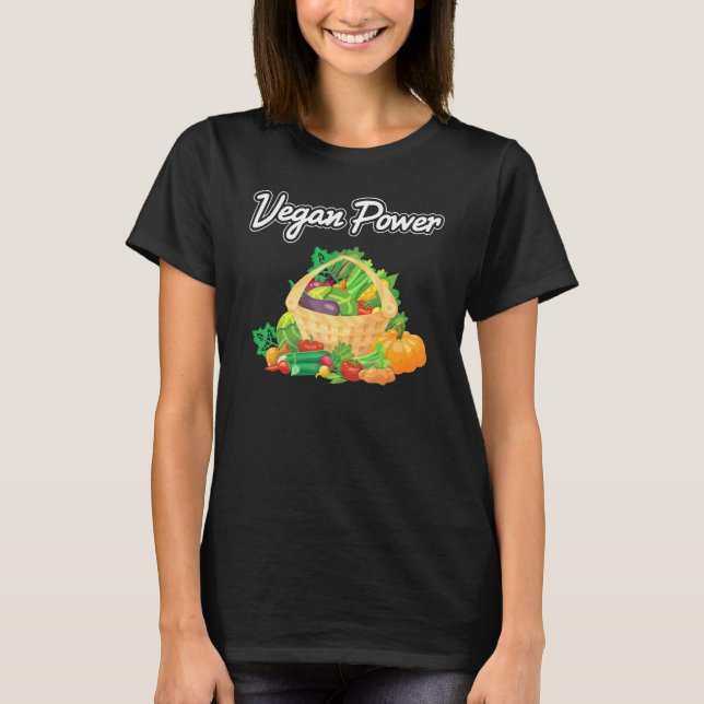 Camiseta Vegetariano - Energia do Vegan - Produtos Hortícol (Frente)