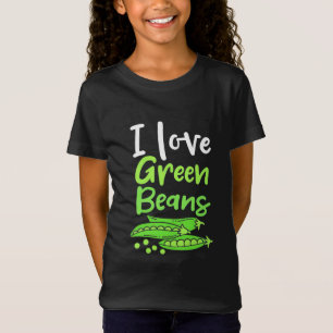 Camiseta Vegetariano Eu Amo Feijão Verde