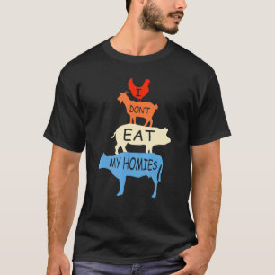 Camiseta Vegetariano Eu não como meu Vegan