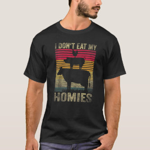 Camiseta Vegetariano Eu Não Como Meus Amigos Engraçado Vega