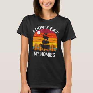 Camiseta Vegetariano Eu Não Como Meus Amigos, Retrô Engraça
