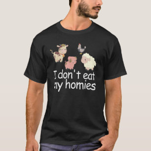 Camiseta Vegetariano Eu não como minhas casas Engraçado Veg