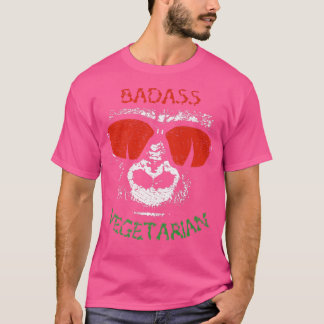 Camiseta Vegetariano malvado (gorila) legal e engraçado amo