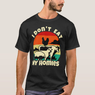 Camiseta Vegetariano Não Como Minhas Casas, Engraçado Reito