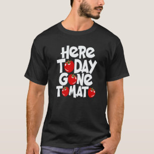 Camiseta Vegetariano Piada de Legume Aqui Hoje Foi Tomate V