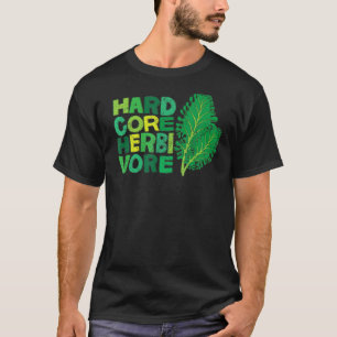 Camiseta Vegetariano Vegano Hardcore Herbívoro de Plantas