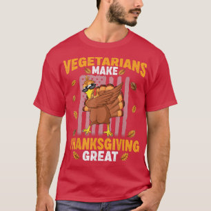 Camiseta Vegetarianos fazem Excelente de Ação de Graças Eng