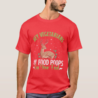 Camiseta VEGETARIANOS MINHA COMIDA DEFECA NA SUA COMIDA Cam