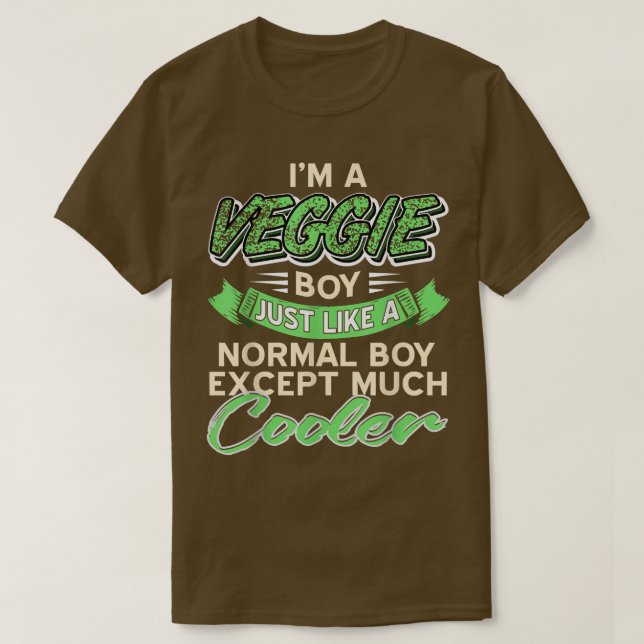 Camiseta Veggie Boy Vegan Vegetarian Saudável Presente (Frente do Design)