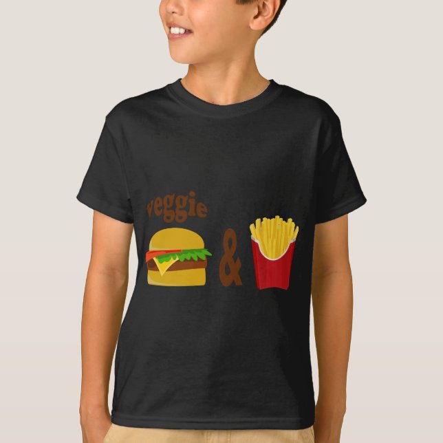 Camiseta Veggie Burger e Fries (Frente)