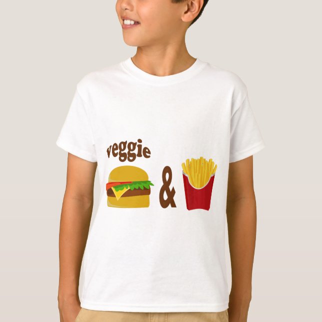 Camiseta Veggie Burger e Fries (Frente)