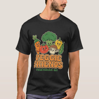 Camiseta Veggie Friends Vegetarian Day Cute Vegetable Frien