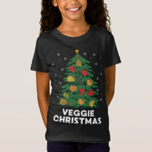 Camiseta Veggie Natal Engraçado Fruta Árvore de Natal Xmas