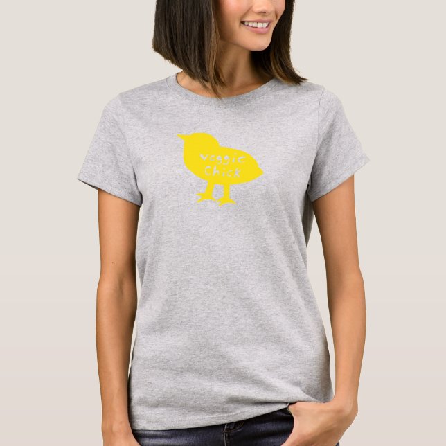 Camiseta Veggie Pintinho Camo Tee (Amarelo) (Frente)