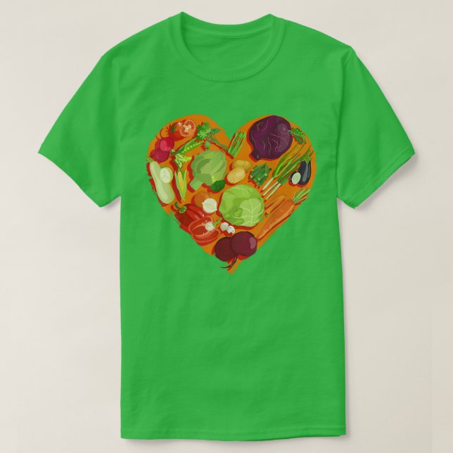 Camiseta Veggie Vegan Love Vegetables Lover (Frente do Design)