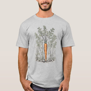 Camiseta Veggies 21 cenouras, legumes, jardineiro, comida