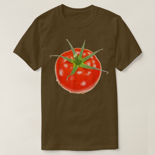Camiseta Veggies frescos Plantas Vermelhas De Tomate À Base (Frente do Design)