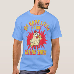 Camiseta Veggins vegetarianos de comida de humor de galinha
