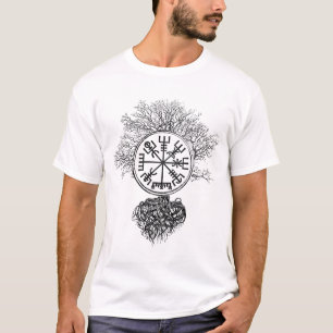 Camiseta Vegvisir e árvore de vida - Yggdrasil