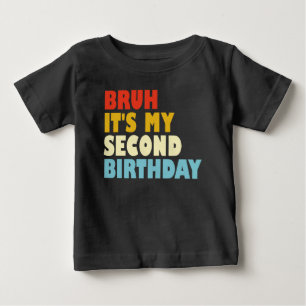 Camiseta Véi É Meu Segundo Aniversário Engraçado Crianças D