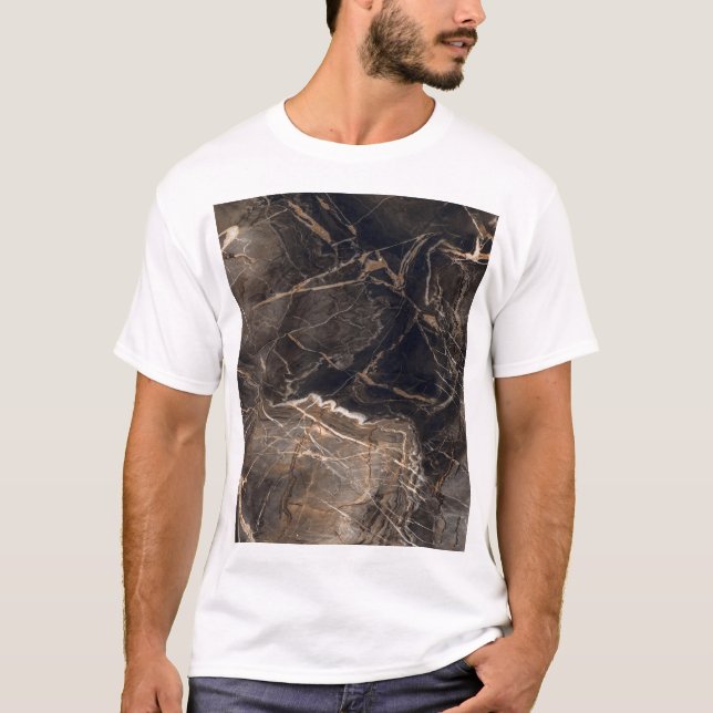 Camiseta Veias Douradas Marmoris Escuras (Frente)