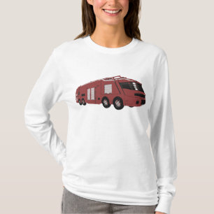 Camiseta Veículo de Comando Futurista Vermelho de Ficção Ci