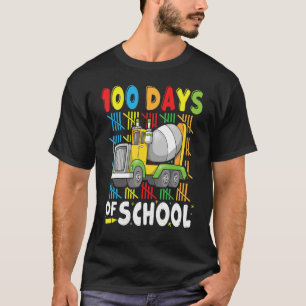 Camiseta Veículo de Construção 100 dias de Combinação de Ci