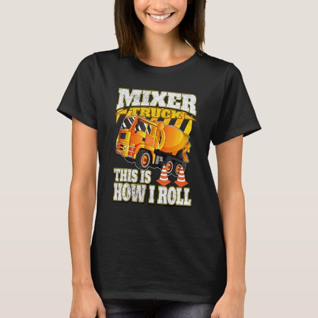 Camiseta Veículo De Construção Adora Mista De Cimento (Frente)
