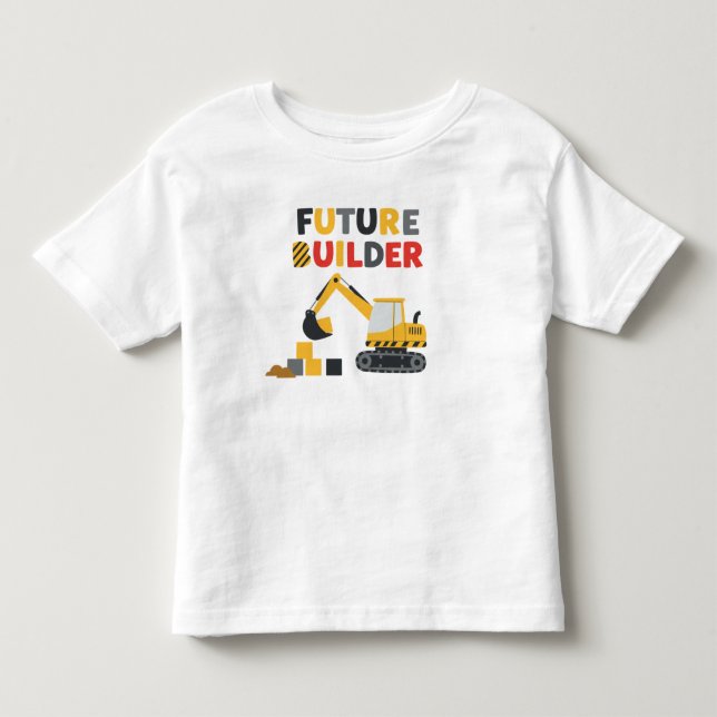 Camiseta Veículo de Construção de Construtor do Futuro (Frente)