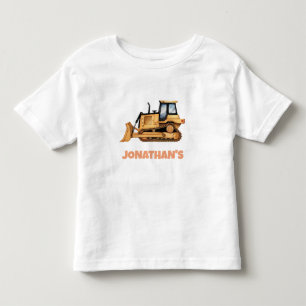 Camiseta Veículo de Construção de Nome Personalizado Bulldo