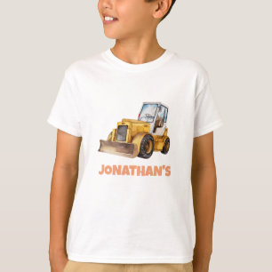 Camiseta Veículo de Construção de Nome Personalizado Bulldo