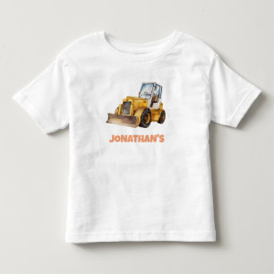 Camiseta Veículo de Construção de Nome Personalizado Bulldo