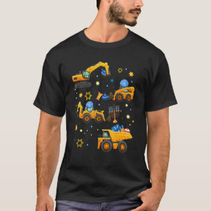 Camiseta Veículo de Construção Hanukkah, Jewish Family Boys
