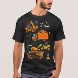 Camiseta Veículo de Construção - Pumpkin de Caminhão de Cra