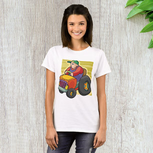 Camiseta Veículo de Fazenda do Trator de Condução de Fábric