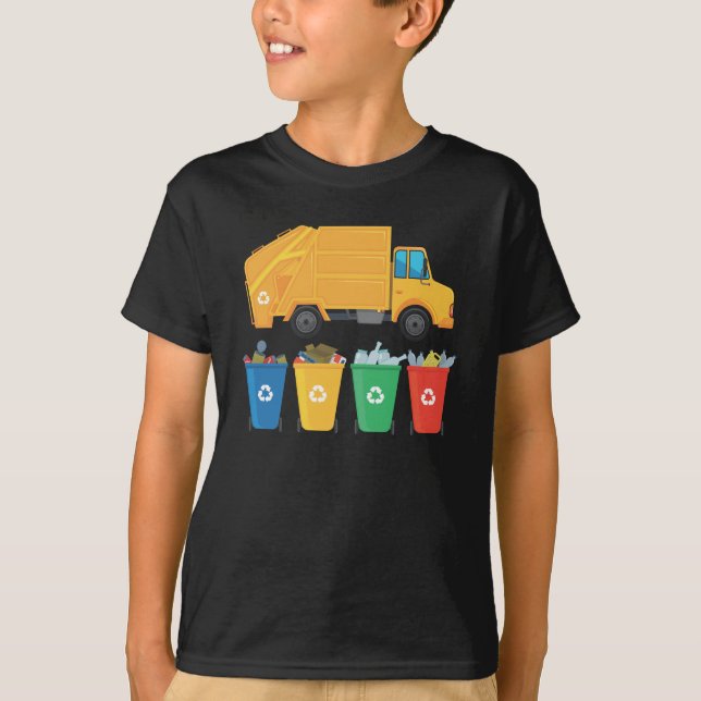 Camiseta Veículo de Gestão de Resíduos de Reciclagens de Li (Frente)