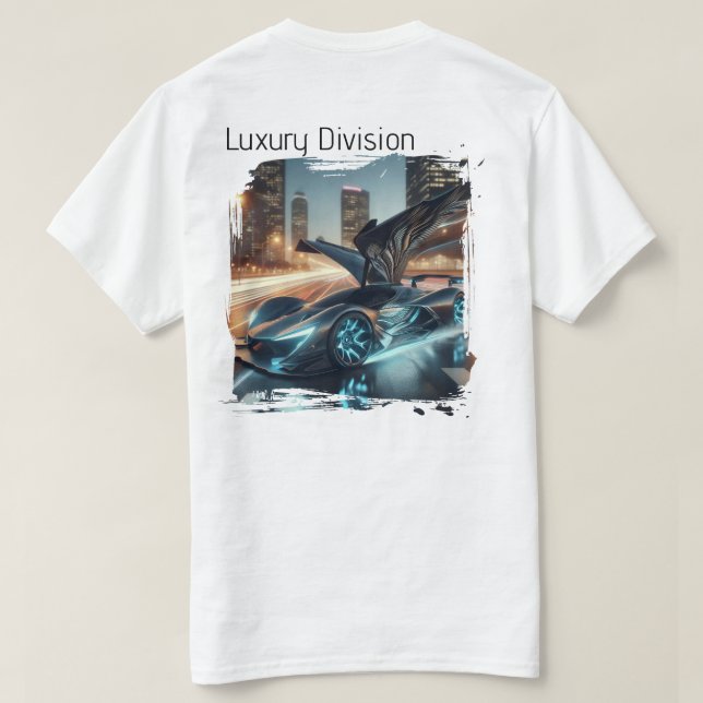 Camiseta Veículo de Luxo da Divisão Raptor de Derrapagem de (Verso do Design)