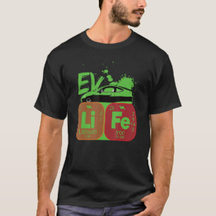Camiseta Veículo Elétrico De Mesa Periódica De Vida Com Car