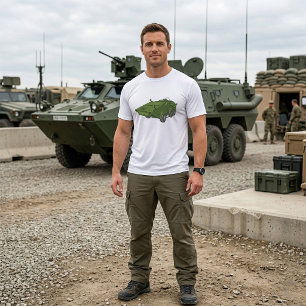 Camiseta Veículo Militar Blindado Verde