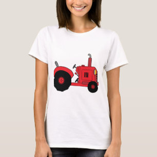 Camiseta Veículo Trator Vermelho da Fazenda