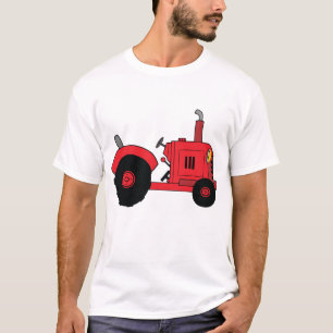 Camiseta Veículo Trator Vermelho da Fazenda