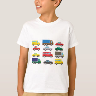 Camiseta Veículos De Transporte Cute Kids