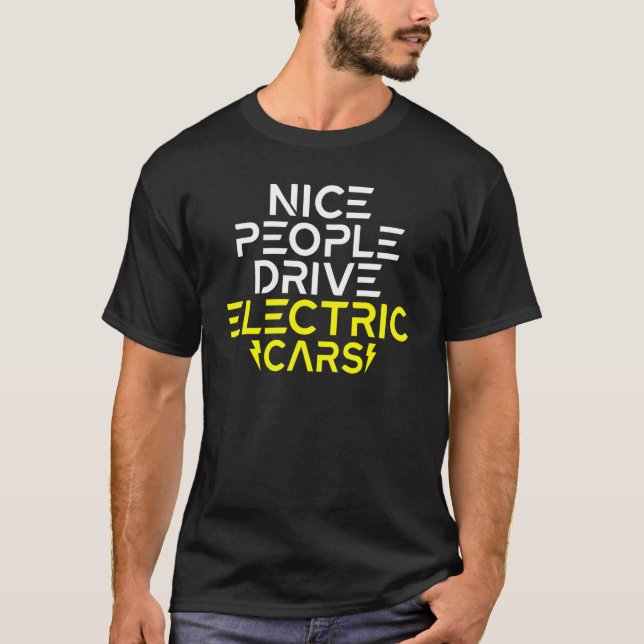 Camiseta Veículos Elétricos EV de Pessoas Nice (Frente)