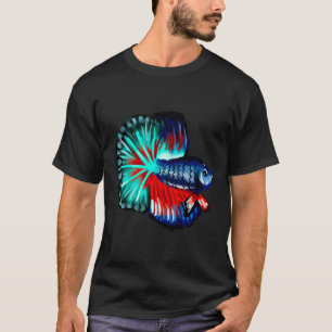 Camiseta Veiltail Betta Fish Clipart Watercolor Coral