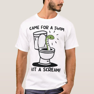 Camiseta Veio Para Uma Natação, Tenho Um Gritar Engraçado